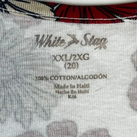 White Stag Shirt XXL Bloomcore Crew Neck Cottagecore Comfort Floral Hawiian Tee - Picture 7 of 9